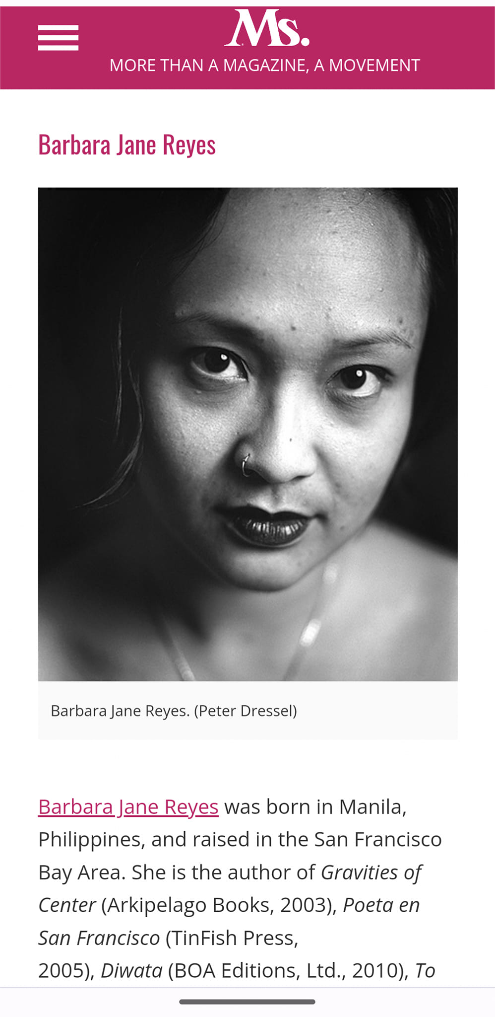 Barbara Jane Reyes in Ms. – Paloma Press